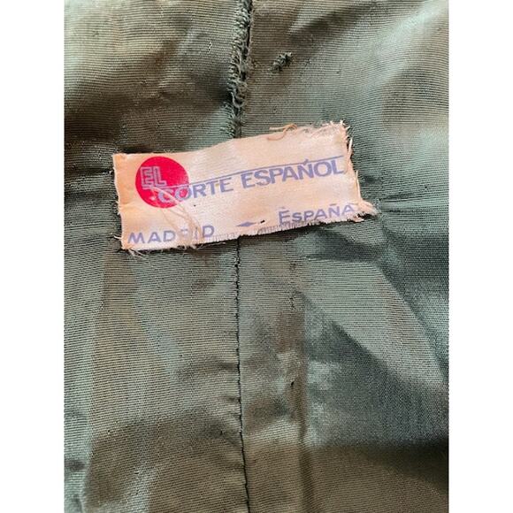 Vintage Lelcoite Espanol Green Suede Leather Women's Coat Size Large - Picture 7 of 7